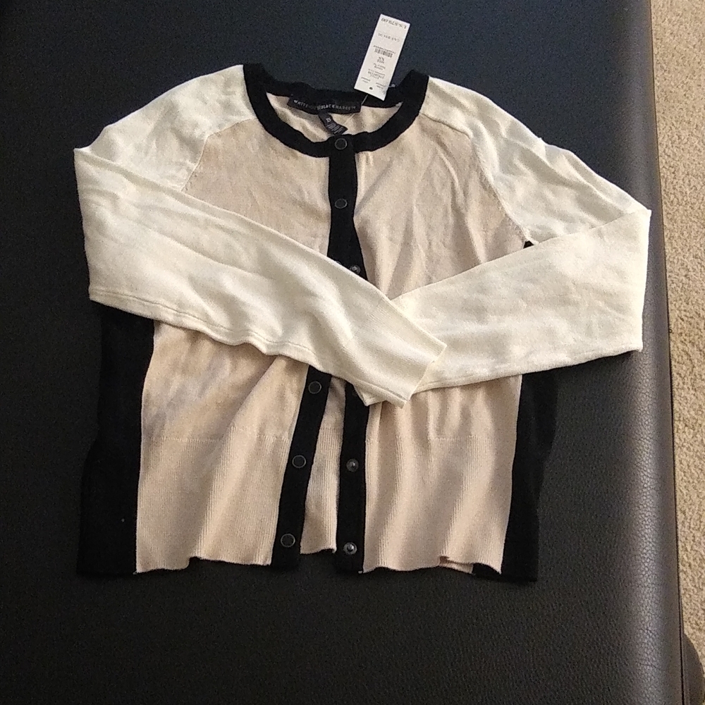 WHBM color block XS cardigan